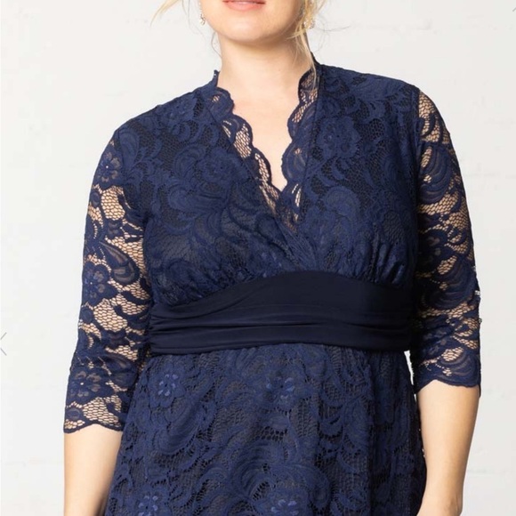 NWT Kiyonna blue lace dress size 3X - Picture 3 of 8